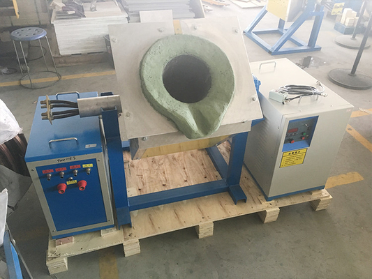 Rf Induction Heating Furnace 110kw Steel Melting Frunace Manual Tilting